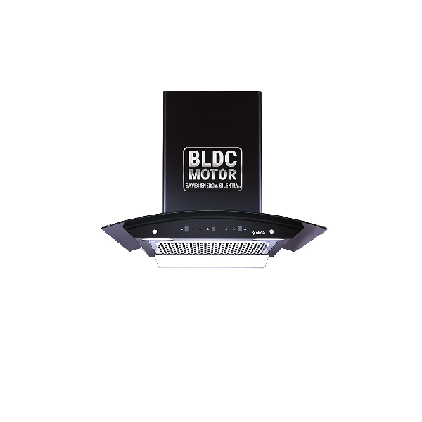 Elica 60cm 1500 m3/hr BLDC Filterless Autoclean Kitchen Chimney with 15 Years Motor & 5 Years Comprehensive Warranty | WDFL 600 BLDC HAC LTW MS NERO | Black | Touch + Motion Sensor Control