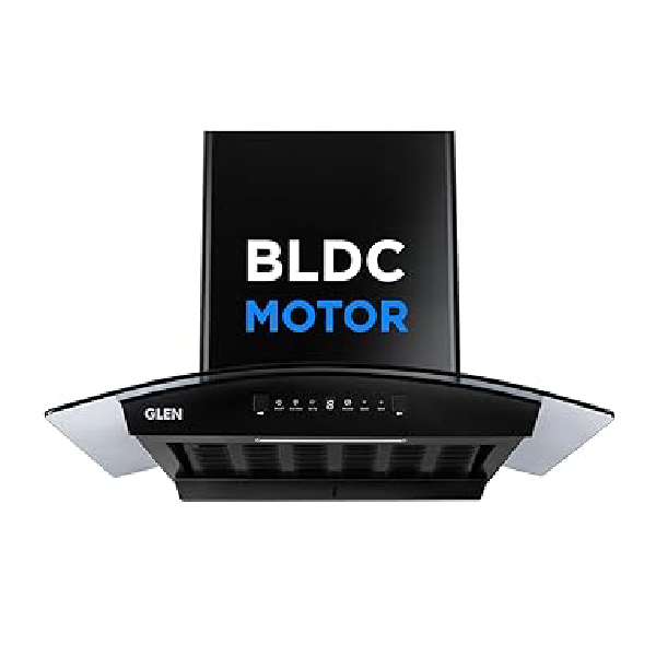 Glen Hood RICA 60 Curved Glass Kitchen Chimney | 1500 m³/hr Suction | BLDC Motor | Filterless Thermal Auto Clean | Touch & Gesture Control |1 Year Comprehensive Warranty & 7 Year on Motor| Black