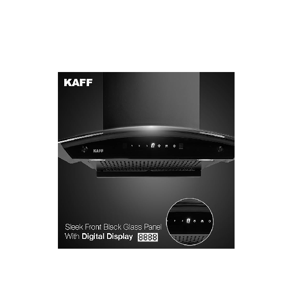 KAFF K-Series KEC 60A Filterless Auto-Clean Kitchen Chimney, 60 CM, Curved Glass,1450 m3/hr Suction, Touch & Motion Sensor, 2 Years Comprehensive and Lifetime on Motor Warranty* | Black - Image 4