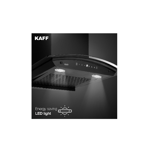 KAFF K-Series KEC 60A Filterless Auto-Clean Kitchen Chimney, 60 CM, Curved Glass,1450 m3/hr Suction, Touch & Motion Sensor, 2 Years Comprehensive and Lifetime on Motor Warranty* | Black - Image 6