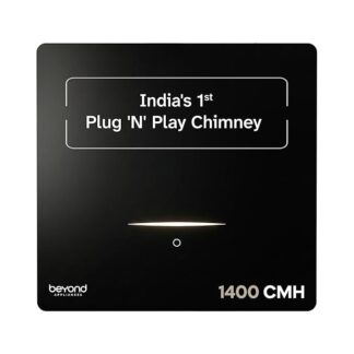 Beyond Appliances Cube Pro Plug N Play Ductless Kitchen Chimney | 1400 CMH| Auto-Clean| 5-Stage Charcoal Activated Filter +4Yr Warranty| 3-way Suction| 15Yr Motor + 2Yr Warranty| 45dB| 60cm| Black