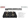 Faber 4 Burner Glass Cooktop Arrow 4 CB BK Manual Ignition Gas Stove (Black) - Image 2