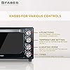 Faber 34L Double Glazed 1600W OTG|Bake, Toast, Roast, Grill|6 Functions, Upper & Lower Heating, Rotisserie, 360° Convection,Crumb Tray, Double Glaze Glass|Bake Plate, Pizza Plate, Silicon Gloves|Black - Image 5